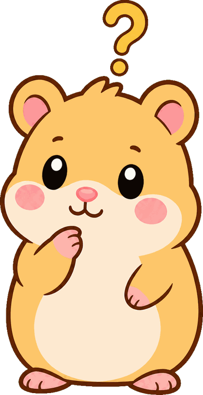 Hamster sedang memikirkan teka-teki
