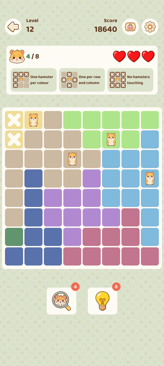 A Hamstar board being played
